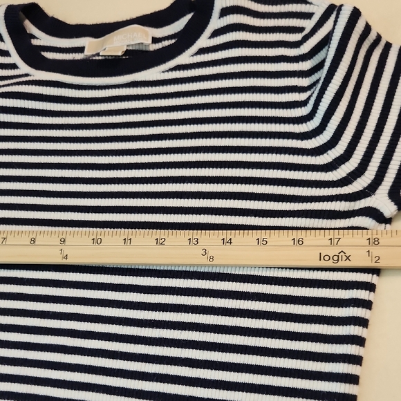 Michael Kors Classic Navy and White Striped Sweater Women's Size M - Picture 5 of 7